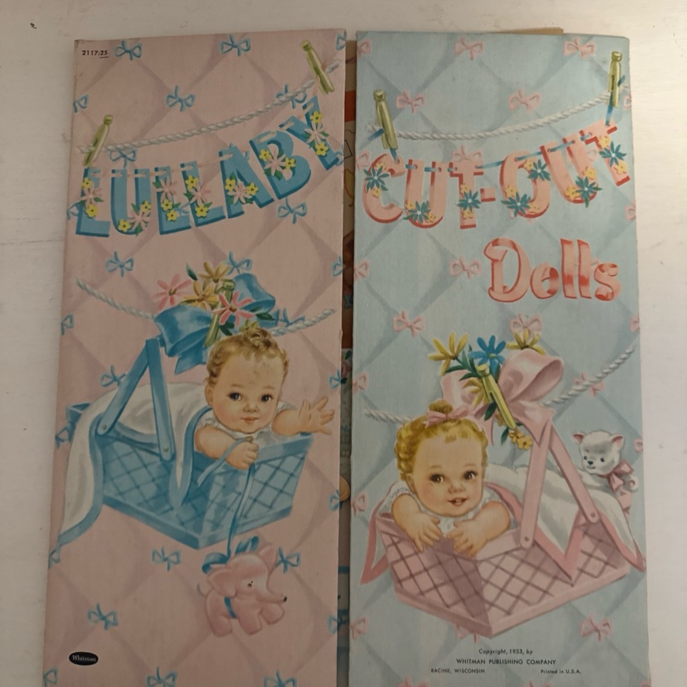 Antique Vintage 1953 Lullaby Cut-Out Dolls (uncut and complete)